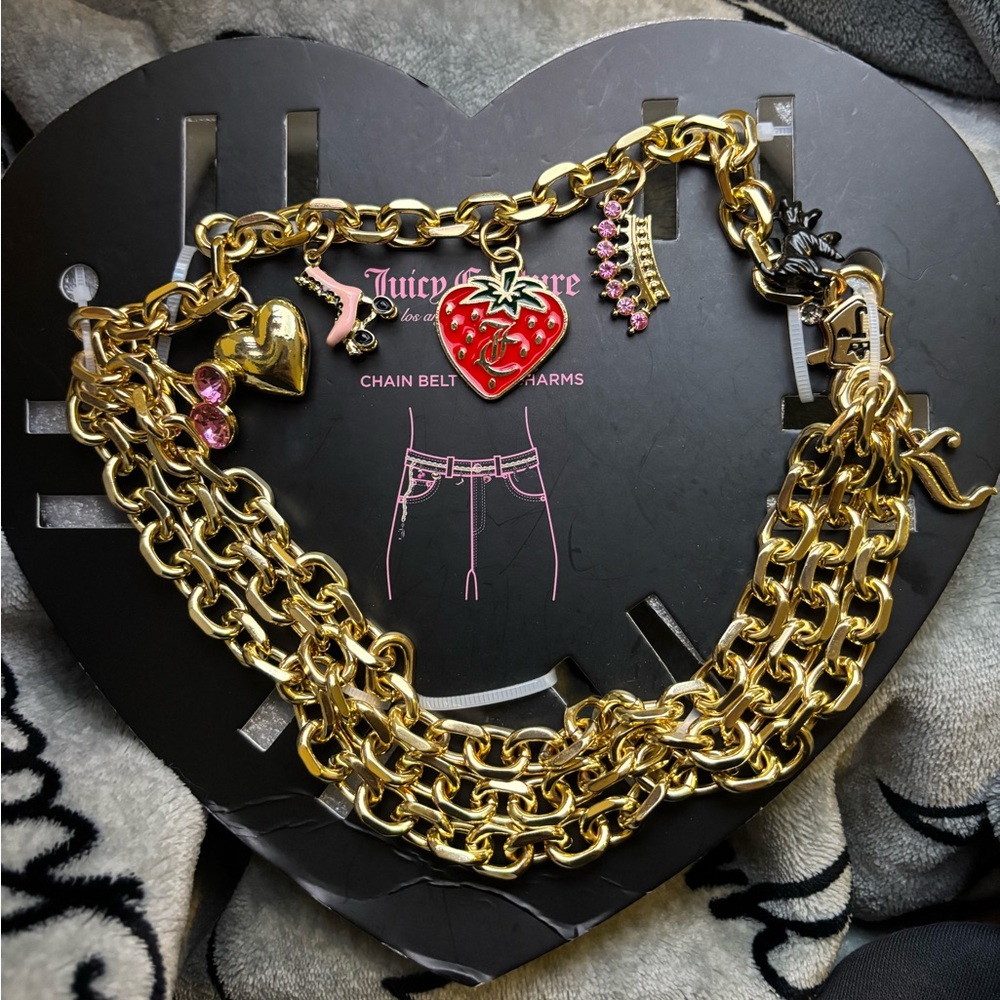 👑Juicy Couture Gold Chain Charm Belt 👑